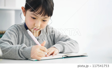 勉強する女の子 勉強する女の子 117541753