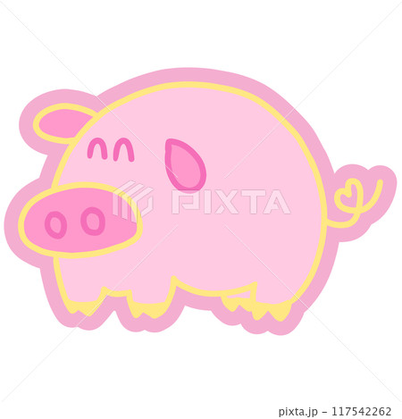 Hand drawn pink pig for animal, farm, zoo, souvenir shop, cartoon character, comic, mascot, pet, vet, cute patches, shirt print, plush toy, kid doll, brooch, countryside, rural area, standee, sticker Hand drawn pink pig for animal, farm, zoo, souvenir shop, cartoon character, comic, mascot, pet, vet, cute patches, shirt print, plush toy, kid doll, brooch, countryside, rural area, standee, sticker 117542262