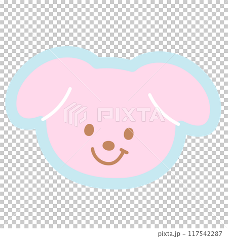 Illustration of smiling puppy png for animal, cartoon character, comic, mascot, cute patches, shirt print, plush toy, dog doll, brooch, sticker, emoji, pet shop, vet, adopt and rescue pet, paw friends 117542287