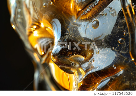 Close-Up Nostalgia: Meditative Fluidity in Amber Glow 117543520