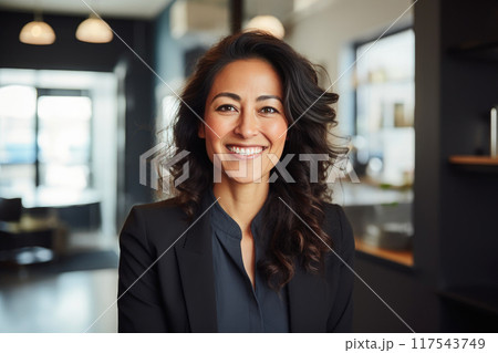 Warmth in Professionalism: Smiling Asian Psychologist in Well-Appointed Office Warmth in Professionalism: Smiling Asian Psychologist in Well-Appointed Office 117543749