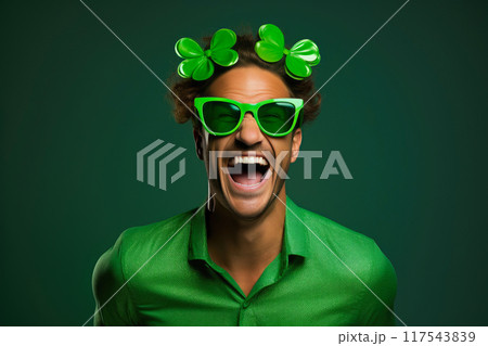 Green-Clad Gentleman Celebrating St. Patrick's Green-Clad Gentleman Celebrating St. Patrick's 117543839