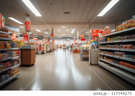 Infinite Stretch of Mega Grocery Store Infinite Stretch of Mega Grocery Store 117544273