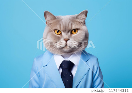 Whiskered Boss: Business Cat Style 117544311