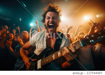 Electric Energy: Guitarist Rocks the Crowd 117544487