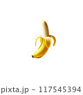 皮がむけているバナナ 117545394