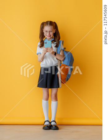 girl is ready to back to school 117545609