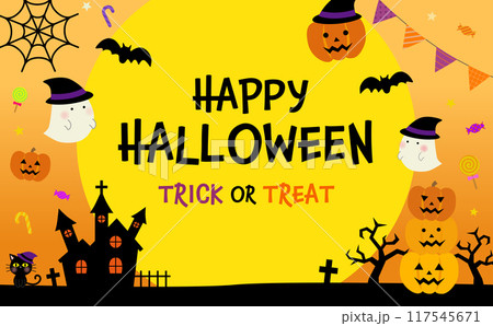 ハロウィンの背景イラスト 117545671
