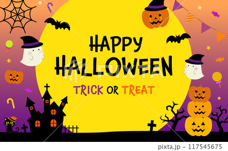 ハロウィンの背景イラスト 117545675