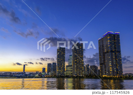 東京江東区の都市風景　豊洲 117545926