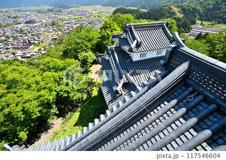 天空の城となる「越前大野城」　天守閣と石垣 117546604
