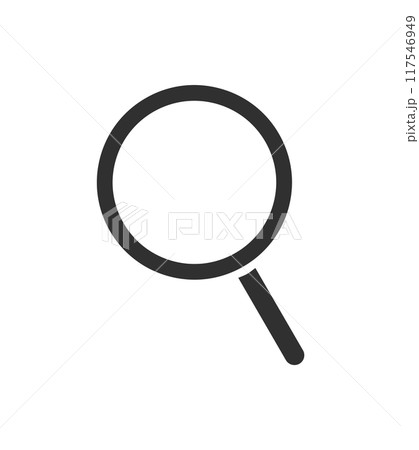 シンプルな黒い虫眼鏡のアイコン - 情報の検索・観察や分析のイメージ素材 シンプルな黒い虫眼鏡のアイコン - 情報の検索・観察や分析のイメージ素材 117546949