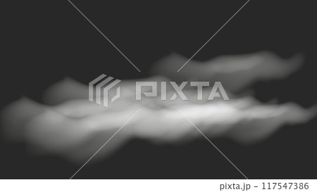 Smoke Vapor cloud overlay effect Realistic vector. White fog on dark background. Smoke from fire or cloud. Natural atmospheric phenomenon. Smoke Vapor cloud overlay effect Realistic vector. White fog on dark background. Smoke from fire or cloud. Natural atmospheric phenomenon. 117547386