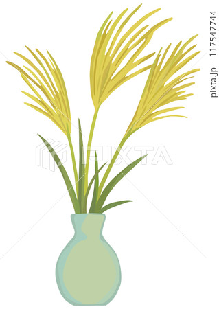 ススキのイラスト お月見 ベクター素材 117547744