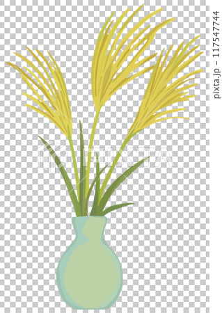 ススキのイラスト お月見 ベクター素材 117547744