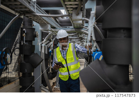 Industrial engineer work on site. Industrial engineer work on site. 117547873