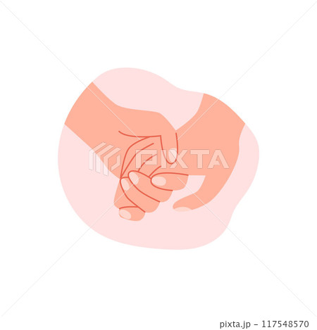 A vector icon with a hand-holding gesture symbolizing support and unit on a white background A vector icon with a hand-holding gesture symbolizing support and unit on a white background 117548570
