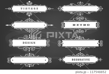 Vintage hand drawn banner set Vintage hand drawn banner set 117548852