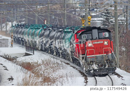 千歳線　北広島ー恵庭　JR貨物　DD51-1146（鷲別） 117549426