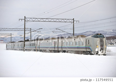 函館本線　峰延ー岩見沢　JR北海道　789系1000番台　HL-1003（札幌）　スーパーカムイ 117549551