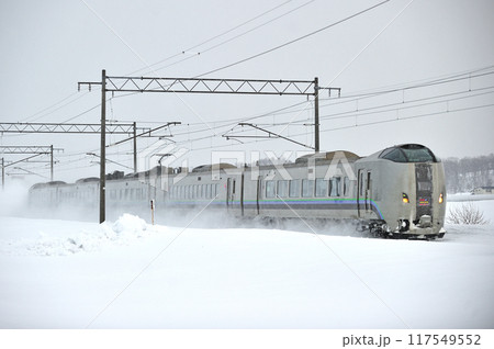函館本線　峰延ー岩見沢　JR北海道　789系1000番台　HL-1002（札幌）　スーパーカムイ 117549552
