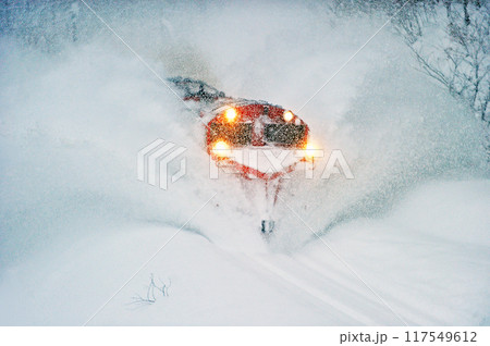 石北本線　伊香牛ー愛別　JR北海道　DE15（旭川）　常時排雪列車　ラッセル 117549612