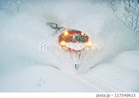 石北本線　伊香牛ー愛別　JR北海道　DE15（旭川）　常時排雪列車　ラッセル 117549613