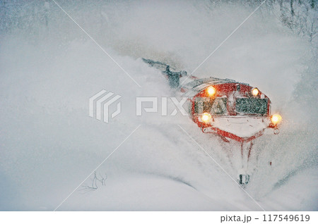 石北本線　伊香牛ー愛別　JR北海道　DE15（旭川）　常時排雪列車　ラッセル 117549619