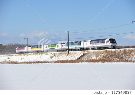 石勝線　南千歳ー追分　JR北海道　キハ183系5200番台（苗穂）　ノースレインボーエクスプレス 117549857