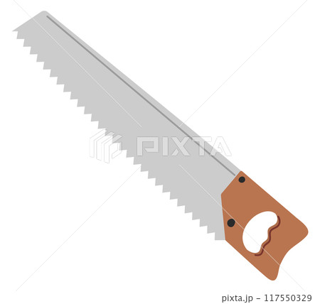 Hand saw color icon. Wood cutting tool 117550329