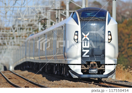 総武本線　佐倉ー物井　JR東日本　E259系　Ne019編成（鎌倉）　成田エクスプレス　NEX 117550454