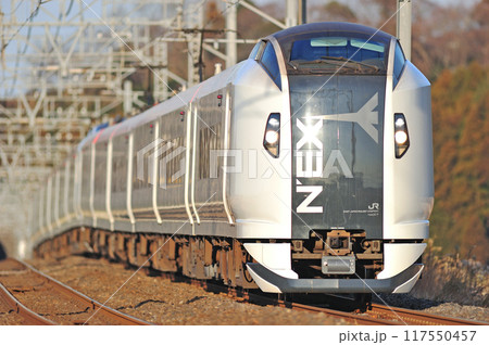 総武本線　佐倉ー物井　JR東日本　E259系　Ne007編成（鎌倉）　成田エクスプレス　NEX 117550457