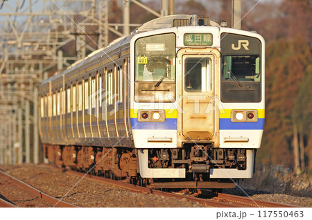 総武本線　佐倉ー物井　JR東日本　211系　401編成（幕張） 117550463