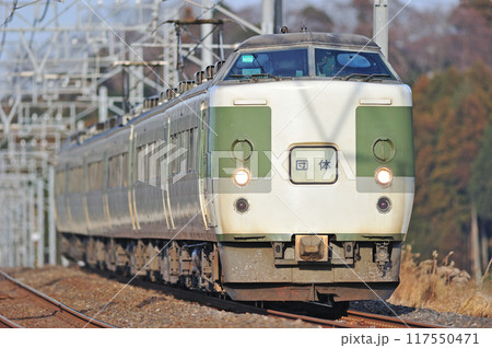 総武本線　佐倉ー物井　JR東日本　189系　N102編成（長野）　団体 117550471
