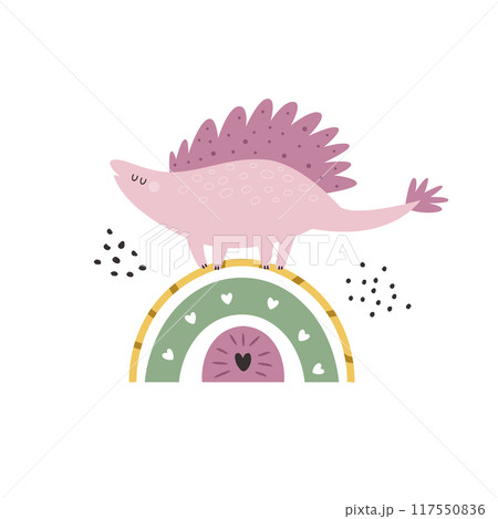 Vibrant Hand-Drawn Vector Cartoon Dinosaur Illustrations Vibrant Hand-Drawn Vector Cartoon Dinosaur Illustrations 117550836