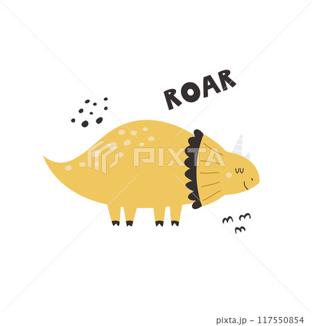 Vibrant Hand-Drawn Vector Cartoon Dinosaur Illustrations Vibrant Hand-Drawn Vector Cartoon Dinosaur Illustrations 117550854