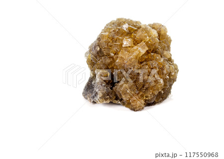 macro mineral fluorite stone on white background macro mineral fluorite stone on white background 117550968