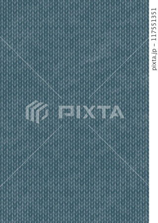 Dark blue fabric background made of textile material with a woven pattern. Texture of knitted fabric made from blue yarn. 117551351