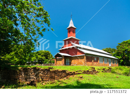 Chapel of Royale Island, one of the Salvation Islands in French Guiana 117551372
