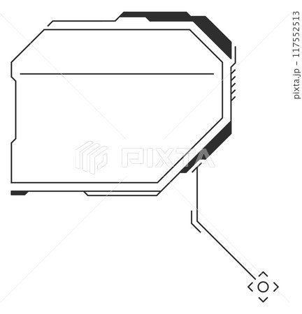 Hud callout empty template. Black line textbox Hud callout empty template. Black line textbox 117552513