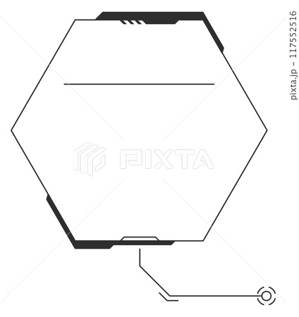 Quote textbox in futuristic style. Black line frame Quote textbox in futuristic style. Black line frame 117552516