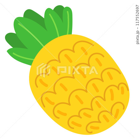 Pineapple color icon. Tropical summer fruit symbol Pineapple color icon. Tropical summer fruit symbol 117552697