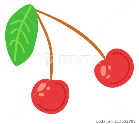 Cherries color icon. Garden red berries symbol 117552708