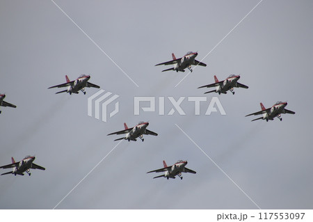航空自衛隊のT4練習機の編隊飛行 航空自衛隊のT4練習機の編隊飛行 117553097
