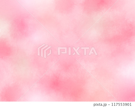 グラデーションを水彩風に加工した抽象的なピンク色の背景イラスト グラデーションを水彩風に加工した抽象的なピンク色の背景イラスト 117553901
