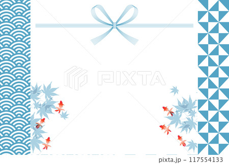 金魚 のし 暑中見舞い 背景 金魚 のし 暑中見舞い 背景 117554133