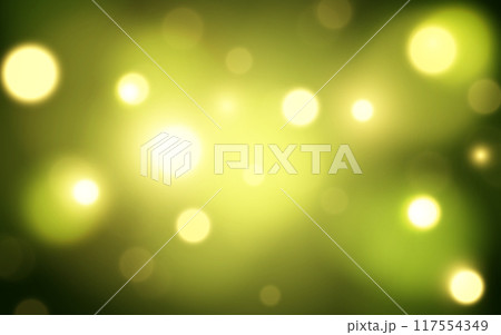 Vibrant Green Bokeh Light. Radiant Nature Glow Background, Background decoration 117554349