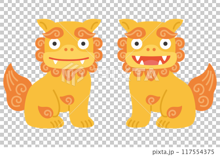 かわいいシーサーのイラスト 117554375