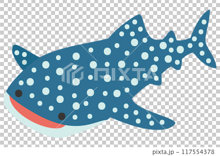 Cute whale shark illustration Cute whale shark illustration 117554378