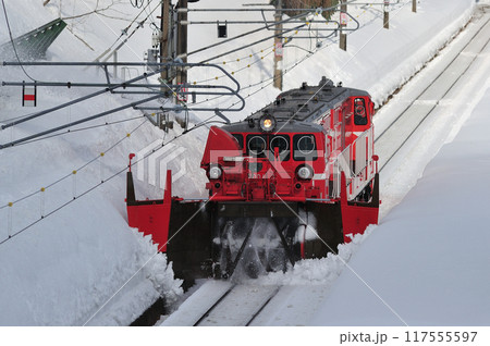 信越本線　二本木ー関山　JR東日本　DD14-327+DD14-332（長岡）　特殊排雪列車　特雪 117555597